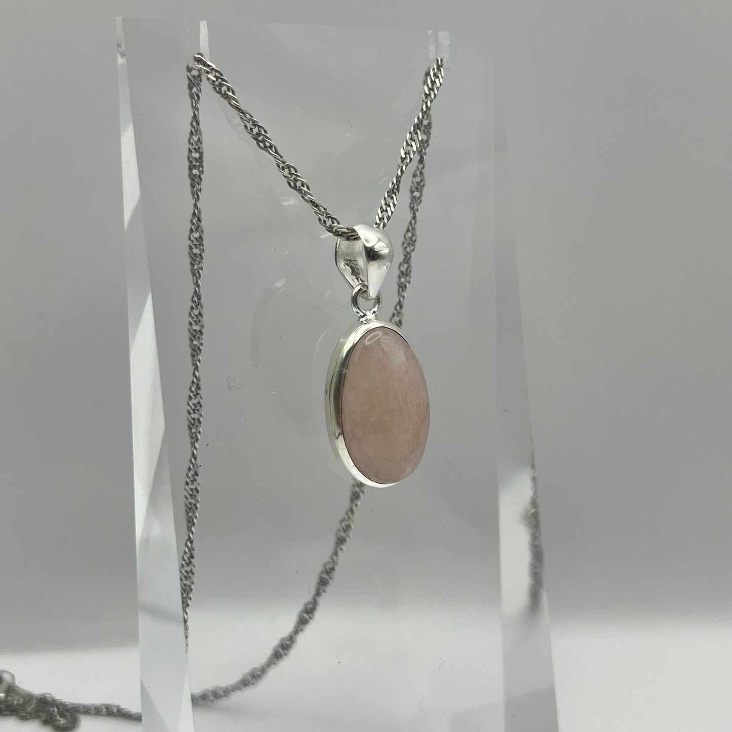 Rosenquarz Anhänger (925)